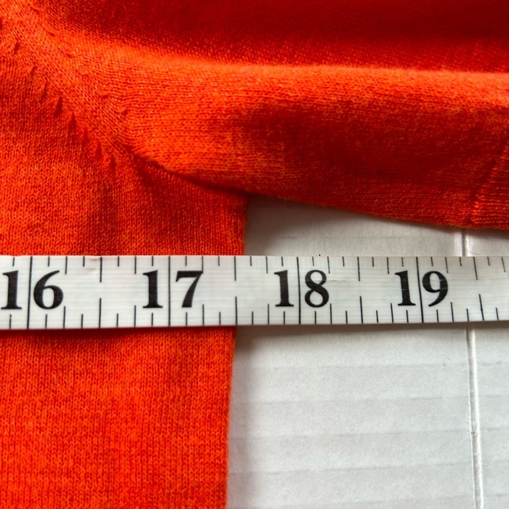 Brora Scottish 100% cotton orange top SZ 12 - Picture 6 of 9